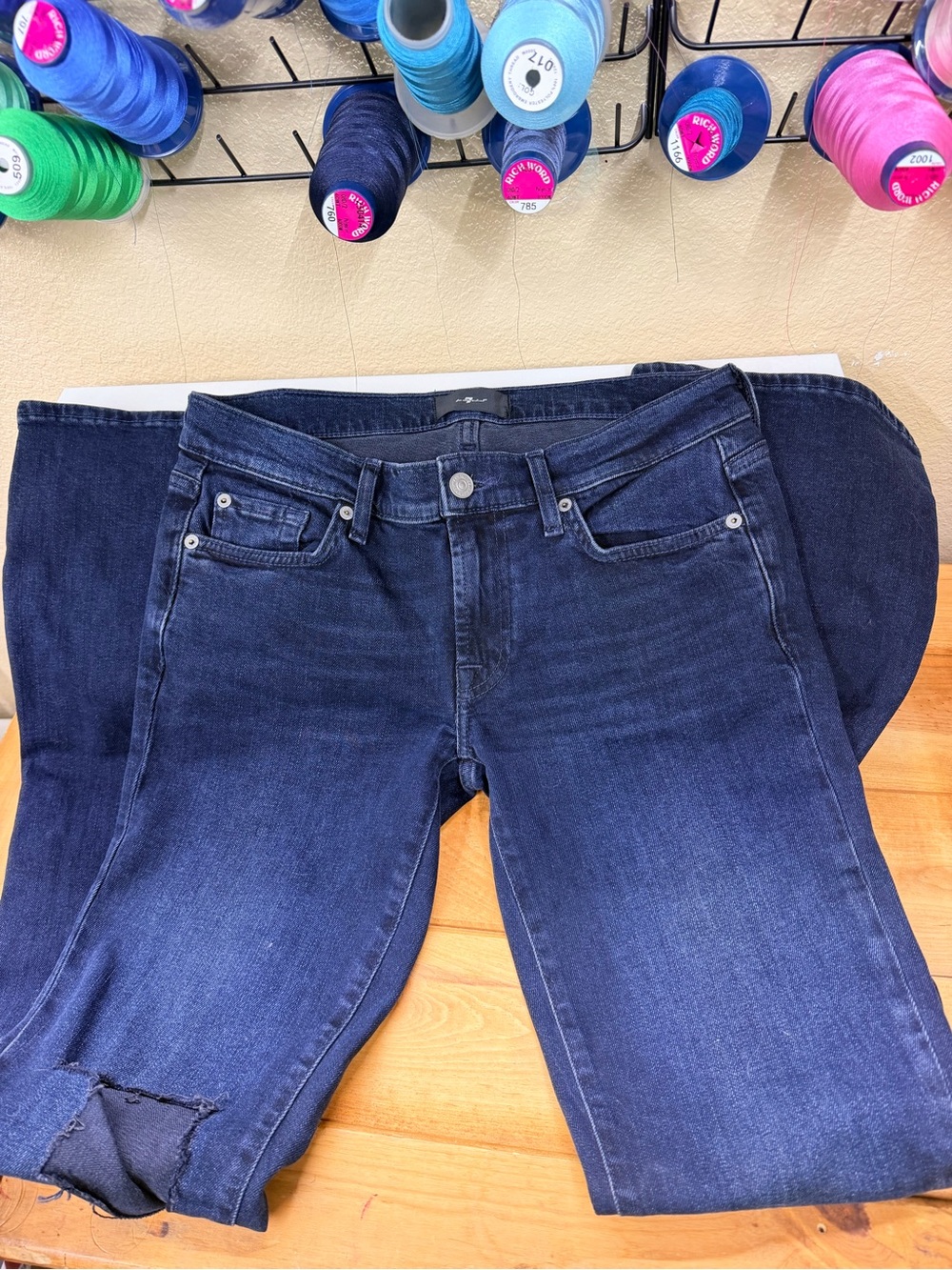 7 For All Mankind Indigo Skinny Jeans